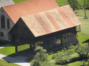 Prožinska vas - Kozolec na domačiji Prožinska vas 30