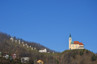 Idrija - Cerkev sv. Antona s Kalvarijo
