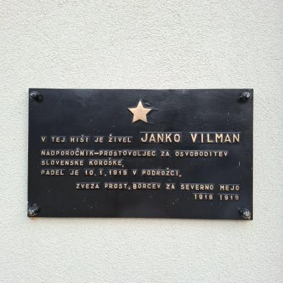 Jesenice - Spominska plošča Janku Vilmanu