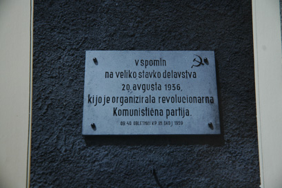 Ljubljana - Spominska plošča stavki tekstilnih delavcev