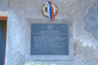 Desenci - Spomiska plošča Francu Osojniku
