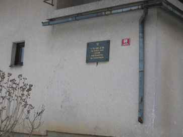 Stanovsko - Spominska plošča na hiši Stanovsko 68