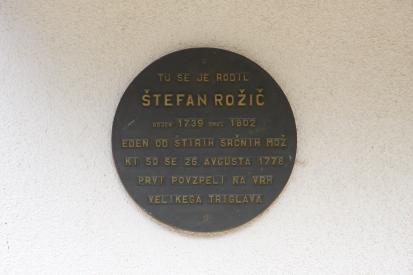 Savica - Spominska plošča Štefanu Rožiču