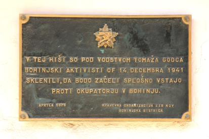 Bohinjska Bistrica - Spominska plošča začetku vstaje 1941