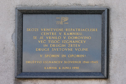 Kamnik - Spominska plošča izgnancem