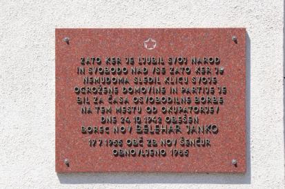Šenčur - Spominska plošča Janku Beleharju