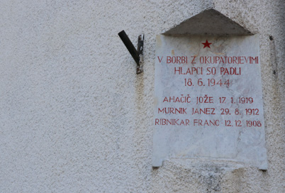 Velesovo - Spominska plošča NOB