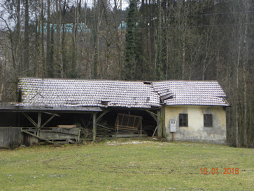 Zgornja Luša - Žaga nasproti hiše Zgornja Luša 9
