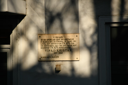 Novo mesto - Spominska plošča Vinku Kristanu