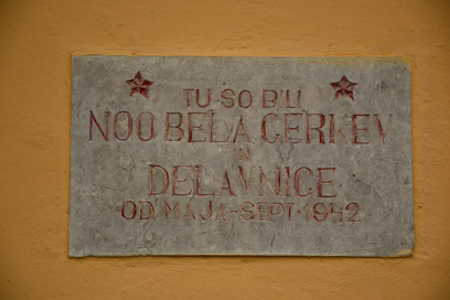 Bela Cerkev - Spominska plošča NOO