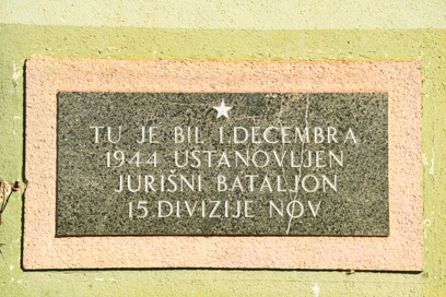 Stavča vas - Spominska plošča jurišnemu bataljonu