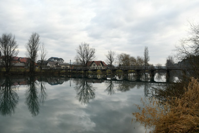 Potok pri Straži - Leseni most