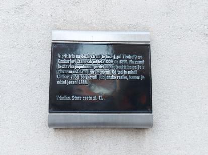 Vrhnika - Spominska plošča Ivanu Cankarju na hiši Stara cesta 11