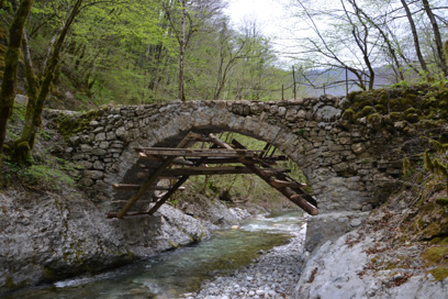 Lisec nad Knežo - Enoločni most čez Knežco