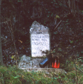 Dolenja Trebuša - Spominsko znamenje Francu Faganelu
