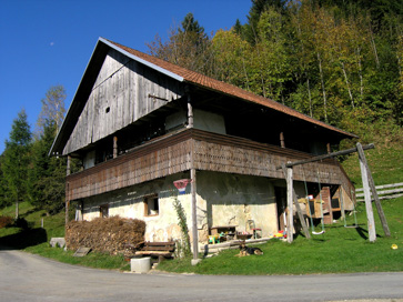 Zgornje Jezersko - Gospodarsko poslopje na domačiji Spodnji Virnik
