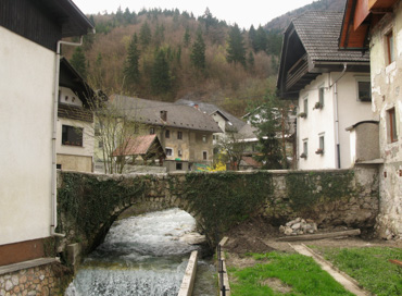 Kropa - Most čez Kroparico na Spodnjem Koncu