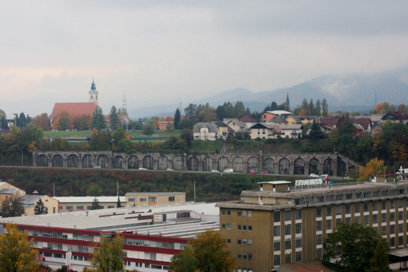 Kranj - Podporni zid na Gaštejskem klancu
