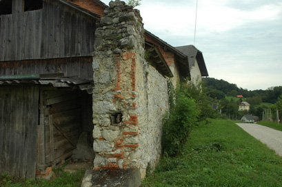 Sevno pod Trško goro - Lokacija dvorca Bajnof