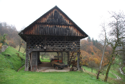 Gajniče - Kozolec na domačiji Gajniče 3