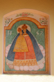 Rateče - Freska Višarske Marije na hiši Rateče 86